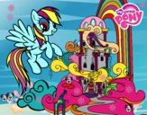 Dibujo Rainbow Dash en su palacio pintado por victoris
