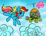 Rainbow Dash y la tortuga tanque