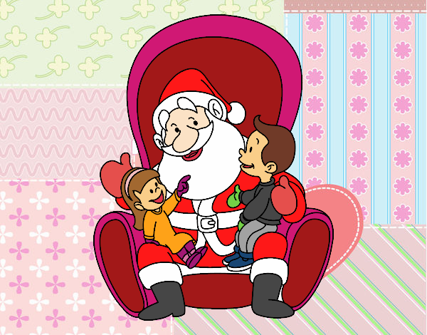 Santa Claus con niños