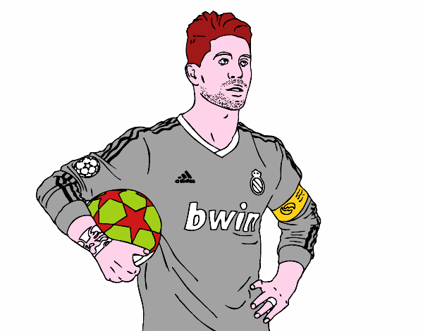 Dibujo de Sergio Ramos  del Real  Madrid  pintado por en 