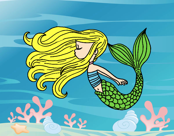 Dibujo Sirena flotando pintado por Lucy321