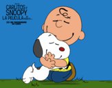 Dibujo Snoopy y Carlitos abrazados pintado por argicam18