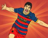 Suárez celebrando un gol