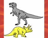 Triceratops y tiranosaurios rex