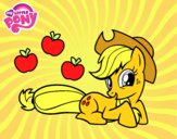 Dibujo Applejack y sus manzanas pintado por walterf