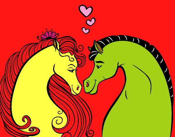 Caballos enamorados