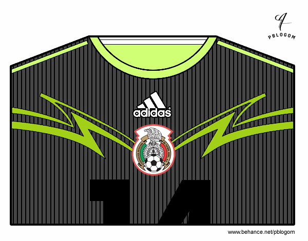 Camiseta del mundial de fútbol 2014 de México