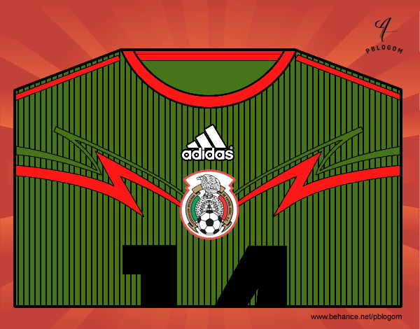 Camiseta del mundial de fútbol 2014 de México