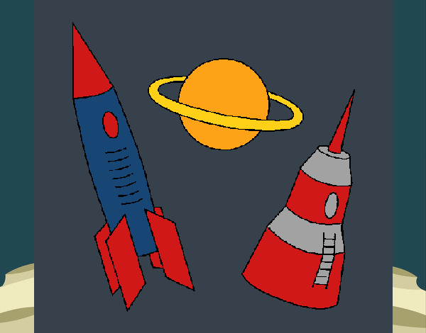 Dibujo Cohete pintado por andy2016