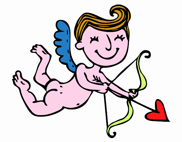 Cupido contento con flecha