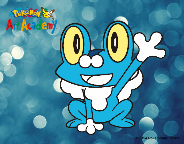 Froakie saludando