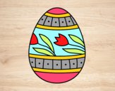 Dibujo Huevo de Pascua con tulipanes pintado por Lucia626