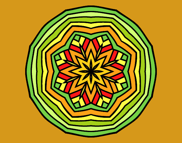 Dibujo Mandala cenital pintado por michinita