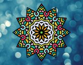 Dibujo Mandala estrella floral pintado por Ramon45