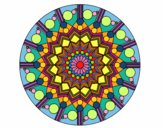 Mandala flor con círculos