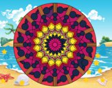 Dibujo Mandala flor con círculos pintado por gigiamor