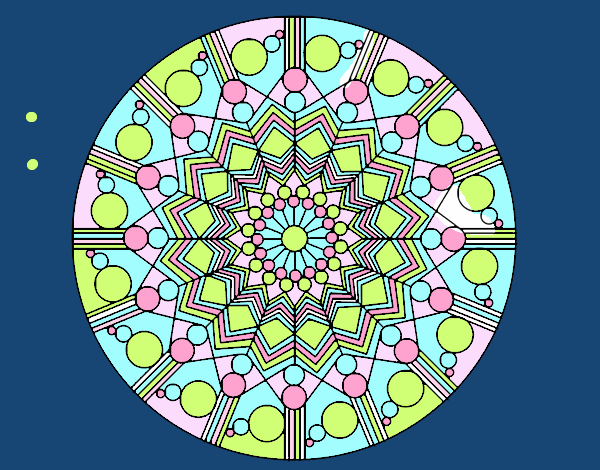 Mandala flor con círculos