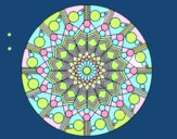 Dibujo Mandala flor con círculos pintado por michinita