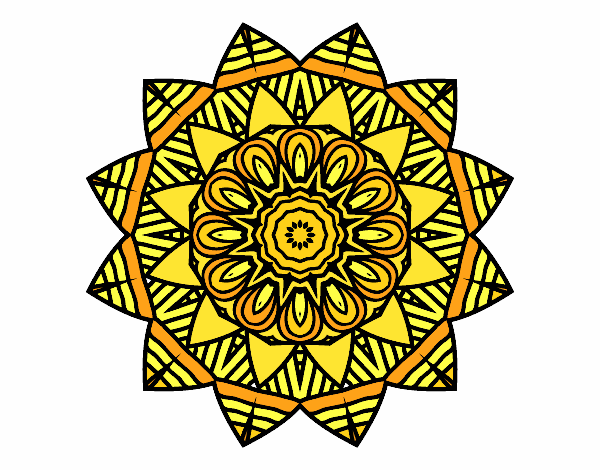 Dibujo Mandala frutal pintado por encarnarue