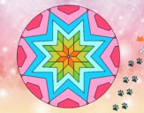 Dibujo Mandala mosaico estrella pintado por camiii l