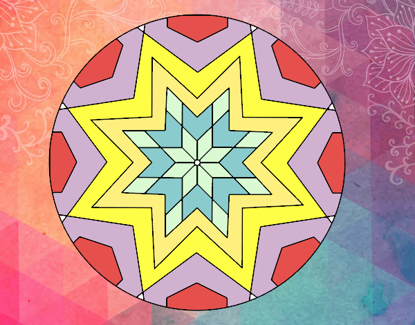 Dibujo Mandala mosaico estrella pintado por Lucia626