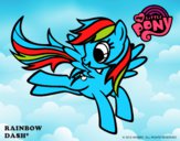 Dibujo Rainbow Dash pintado por walterf