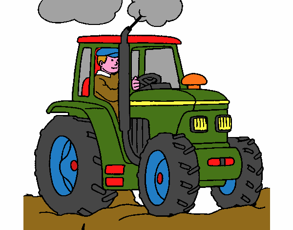 Tractor en funcionamiento