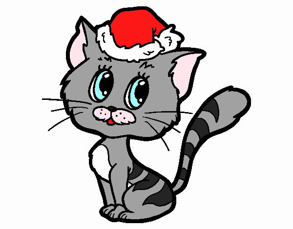 Un gato navideño