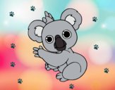 Dibujo Un Koala pintado por currea