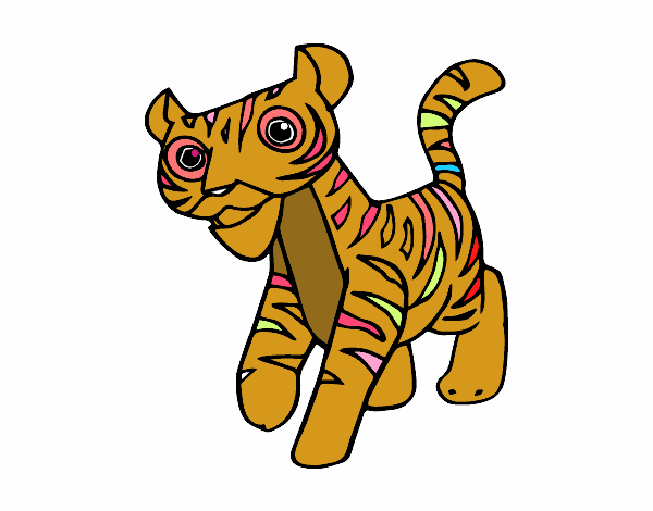 Dibujo Un tigre pintado por CamiMoreno