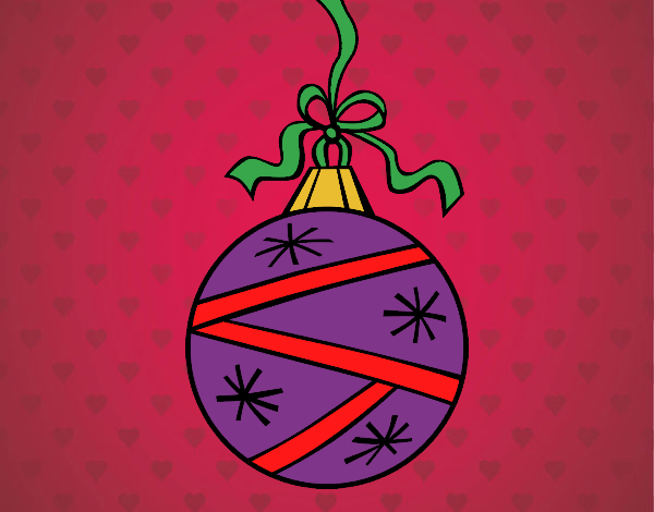 Dibujo Una bola de Navidad pintado por  azla