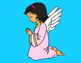 Dibujo Ángel orando pintado por briggith 