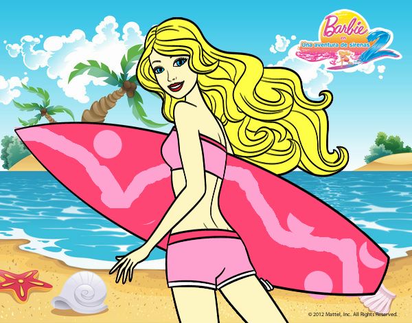 Barbie surfera