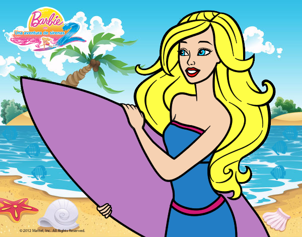 Barbie va a surfear