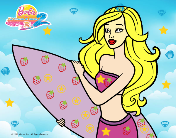 Barbie va a surfear