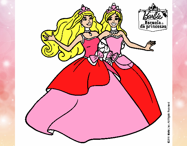 Barbie y su amiga súper felices