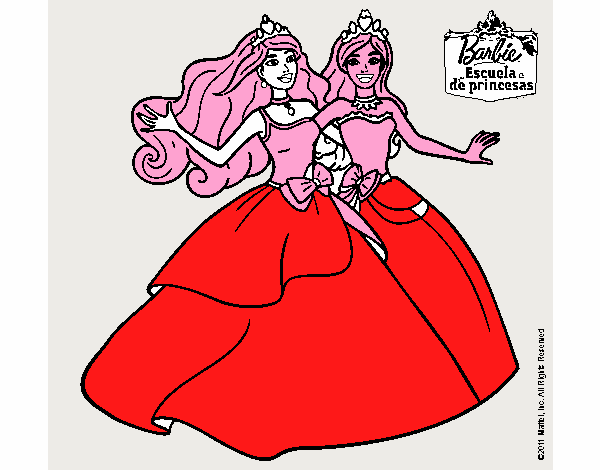 Barbie y su amiga súper felices