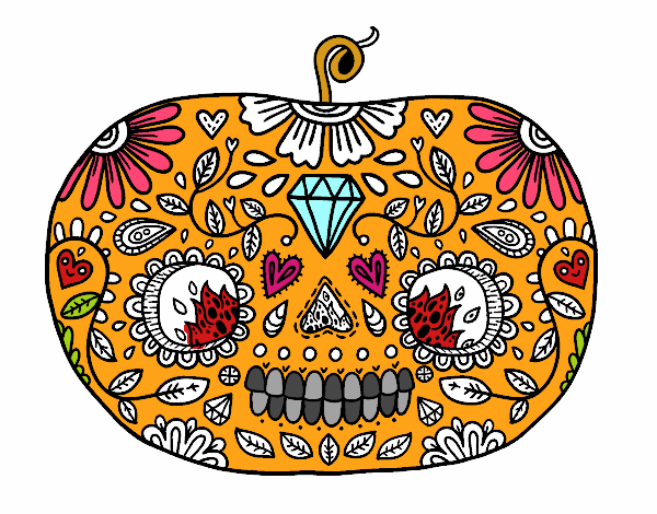 Calabaza del día de los muertos 