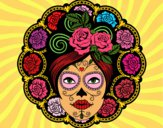 Dibujo Calavera mejicana femenina pintado por LunaLunita