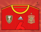 Camiseta del mundial de fútbol 2014 de España