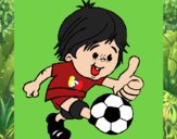 Dibujo Chico jugando a fútbol pintado por Daliacnys