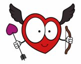 Dibujo Corazón Cupido pintado por miguel56