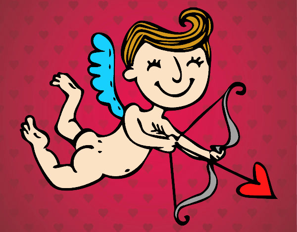 Cupido contento con flecha