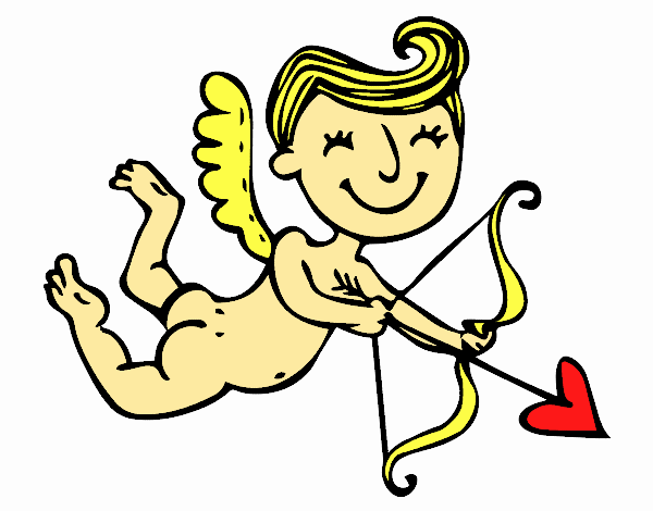 Cupido contento con flecha