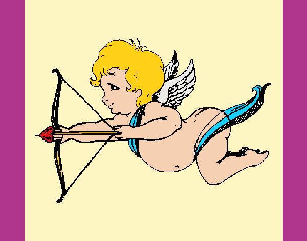 Dibujo Cupido volando pintado por andy2016