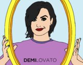 Dibujo Demi Lovato estrella del POP pintado por queyla