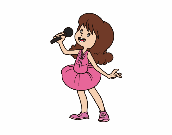 Estrella del pop cantando