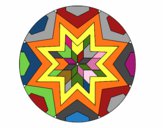 Dibujo Mandala mosaico estrella pintado por CamiMoreno