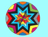 Dibujo Mandala mosaico estrella pintado por ari1