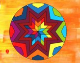 Dibujo Mandala mosaico estrella pintado por monmartine